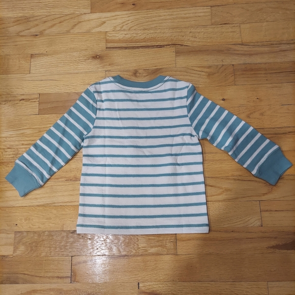 📢 NWT Cat & Jack Kids Striped Long Sleeve Shirt (Size: 2T) - Picture 2 of 3